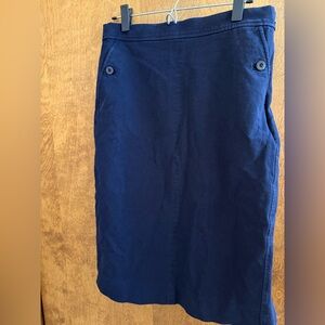 J. Crew 365 woven midi skirt with button detail